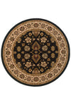 Oriental Weavers Knightsbridge 122K5 Black/Ivory Area Rug 7'10 X  7'10