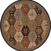 Oriental Weavers Knightsbridge 090X5 Rust/ Black Area Rug Round Image