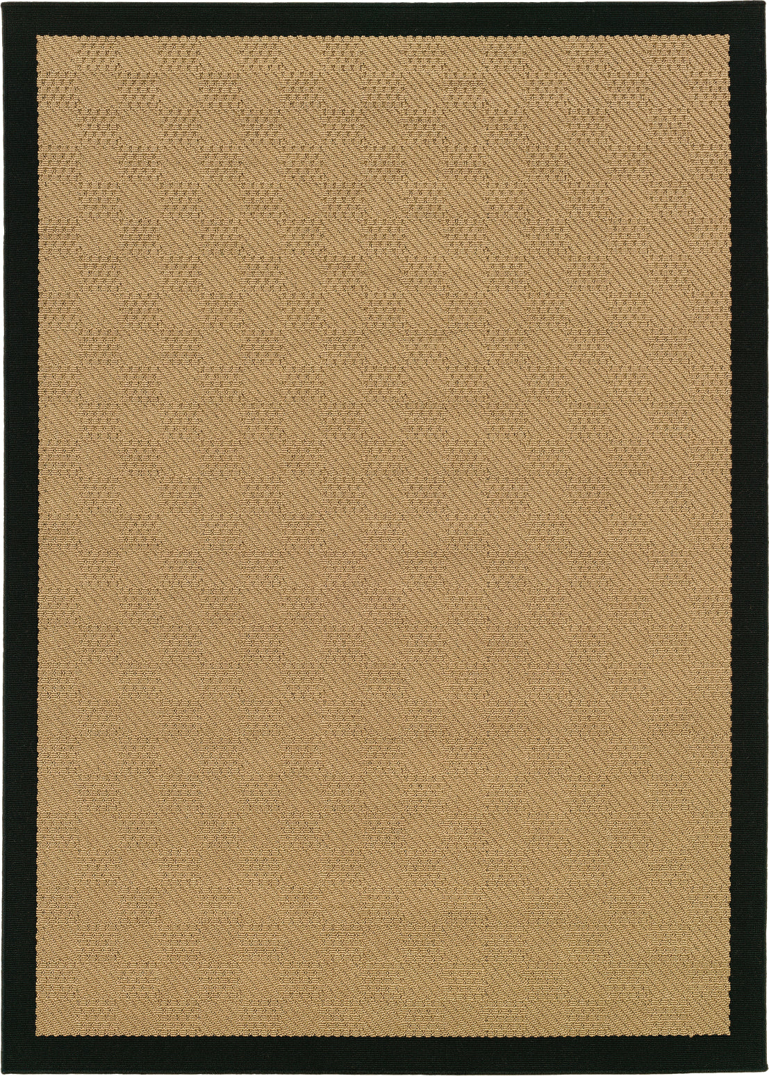 Lanai 525x5 Beige and Black Outdoor Area Rug - #2N319