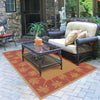 Oriental Weavers Lanai 606C8 Beige/Red Area Rug Lifestyle Featured
