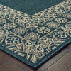 Oriental Weavers Latitude 1503B Blue Grey Area Rug Corner Image