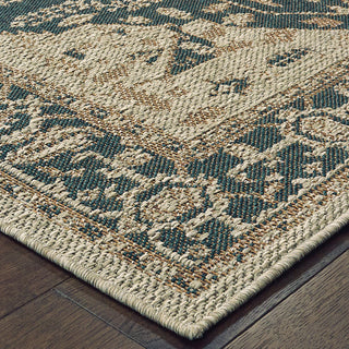 Oriental Weavers Latitude 001J3 Grey Gold Area Rug Corner Image
