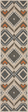 Oriental Weavers Latitude 002X3 Grey Orange Area Rug Runner Image