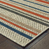 Oriental Weavers Latitude 602W3 Grey Blue Area Rug Corner Image