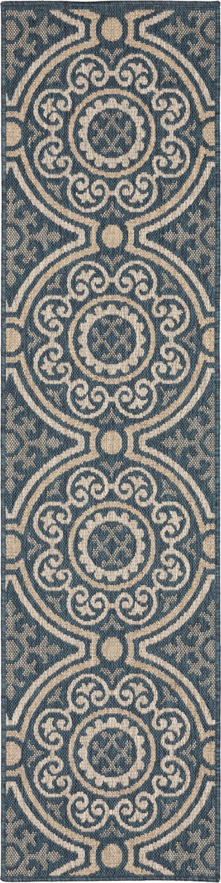 Oriental Weavers Latitude 609B3 Blue Grey Area Rug Runner Image