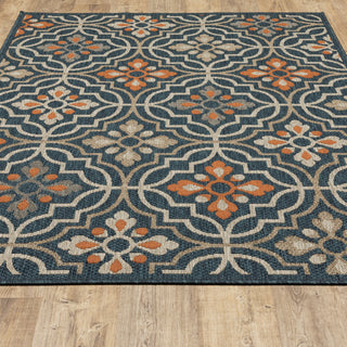 Oriental Weavers Latitude 709B3 Blue Orange Area Rug Alternate Image