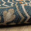 Oriental Weavers Latitude 709B3 Blue Orange Area Rug Close-up Image