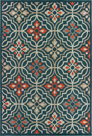 Oriental Weavers Latitude 709B3 Blue Orange Area Rug main image