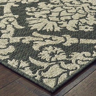 Oriental Weavers Latitude 8020K Grey Charcoal Area Rug Corner Image