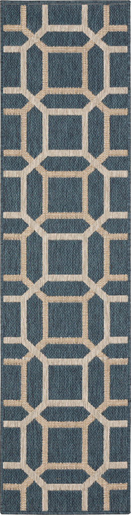 Oriental Weavers Latitude 806B3 Blue Grey Area Rug 1'10'' X 7'6'' Runner Image