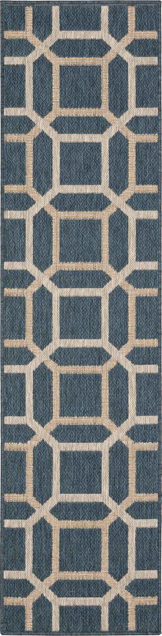 Oriental Weavers Latitude 806B3 Blue Grey Area Rug 1'10'' X 7'6'' Runner Image