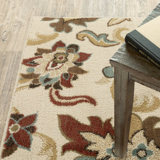 Oriental Weavers Laurel 3357M Ivory/Multi Area Rug Room Scene Corner Image