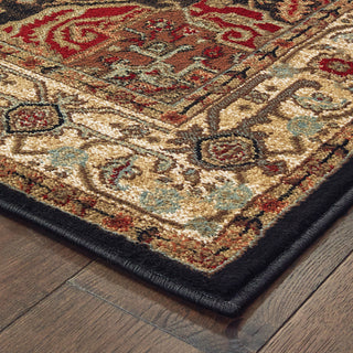 Oriental Weavers Laurel 5100C Black/Multi Area Rug Corner Image