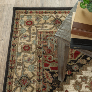 Oriental Weavers Laurel 5100C Black/Multi Area Rug Corner Image