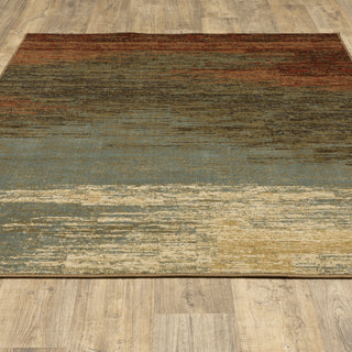 Oriental Weavers Laurel 6241A Brown/Blue Area Rug Corner Image