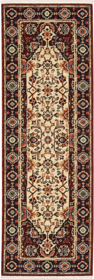 Oriental Weavers Lilihan 1802W Red/Ivory Area Rug 2' X 6' Runner