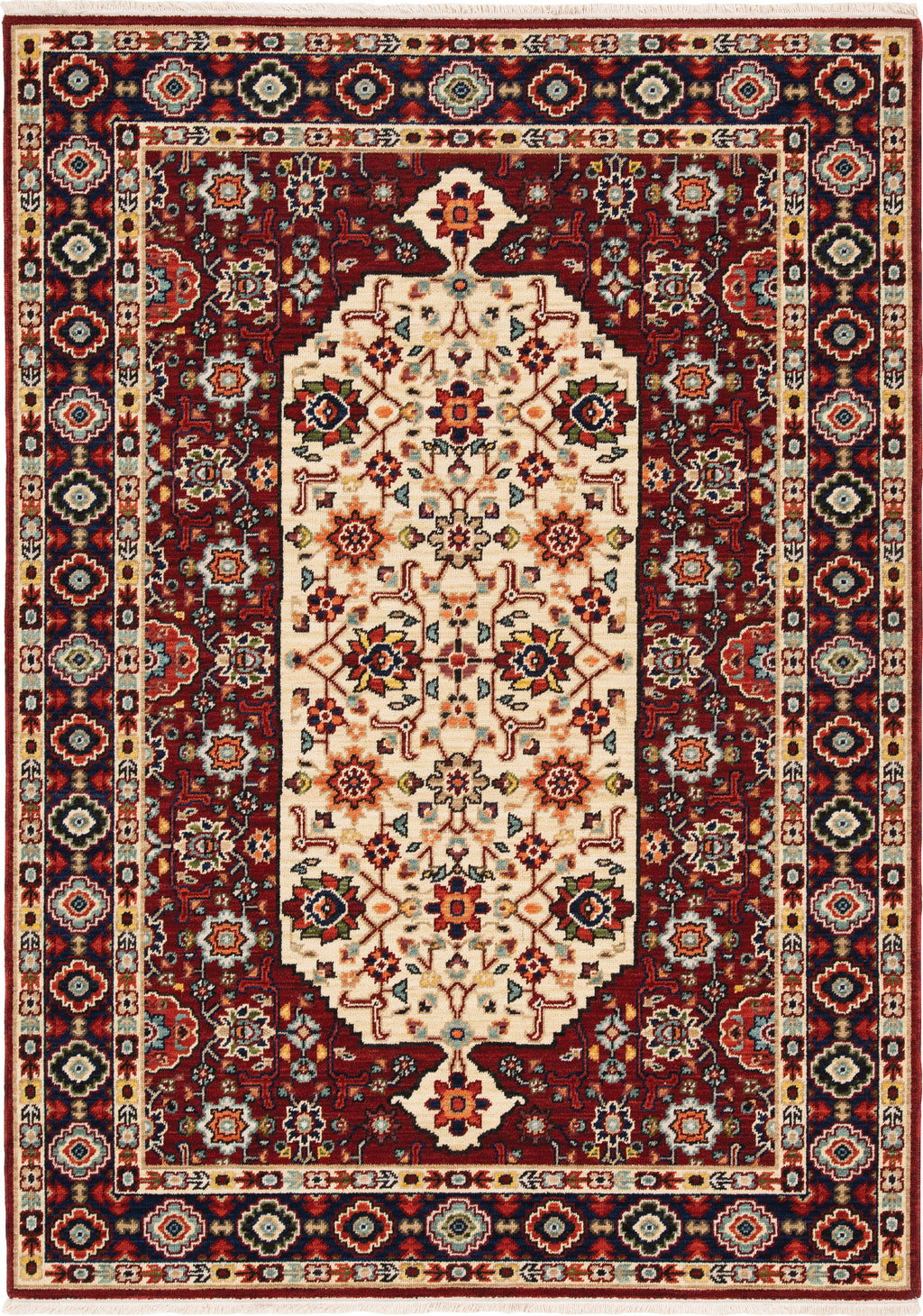 Oriental Weavers Lilihan 1802W Red/Ivory Area Rug Main Image Featured