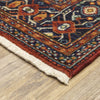 Oriental Weavers Lilihan 001C6 Red/Blue Area Rug Corner On Wood Featured