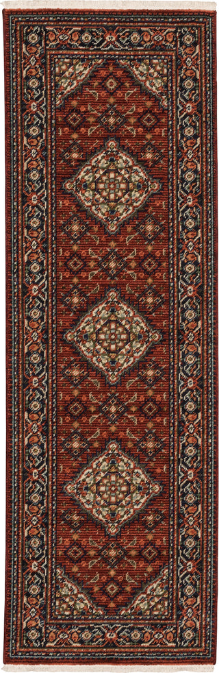 Oriental Weavers Lilihan 001C6 Red/Blue Area Rug Runner 2'x6'