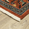 Oriental Weavers Lilihan 002C6 Red/Multi Area Rug Corner On Wood