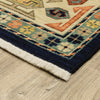Oriental Weavers Lilihan 041H6 Blue/Ivory Area Rug Corner On Wood