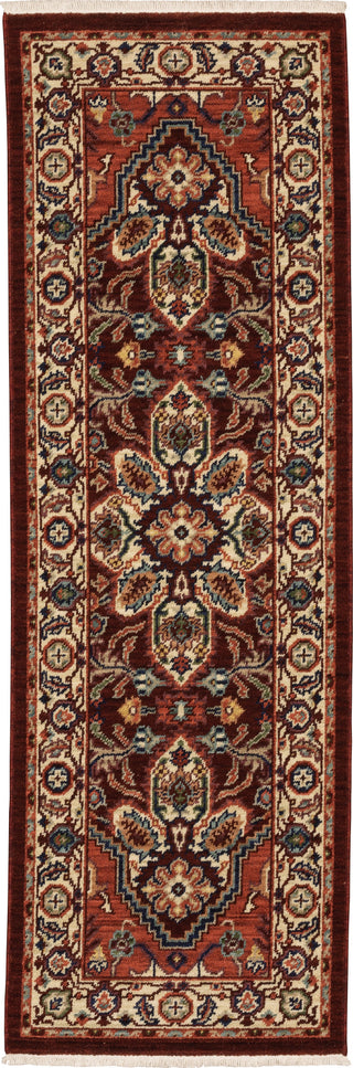 Oriental Weavers Lilihan 5502C Red/Ivory Area Rug Runner 2'x6'