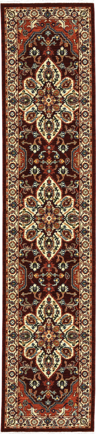 Oriental Weavers Lilihan 5502C Red/Ivory Area Rug Runner 2'6''x12'