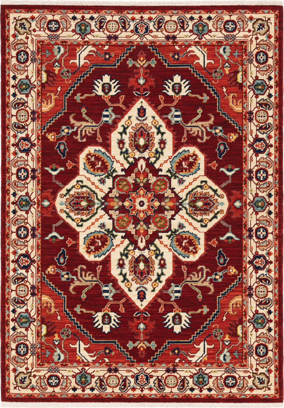 Oriental Weavers Lilihan 5502C Red/Ivory Area Rug Main Image