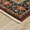 Oriental Weavers Lilihan 5503M Red/Blue Area Rug Corner On Wood Featured