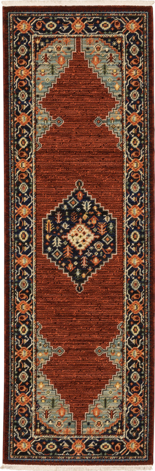 Oriental Weavers Lilihan 5503M Red/Blue Area Rug Runner 2'x6'