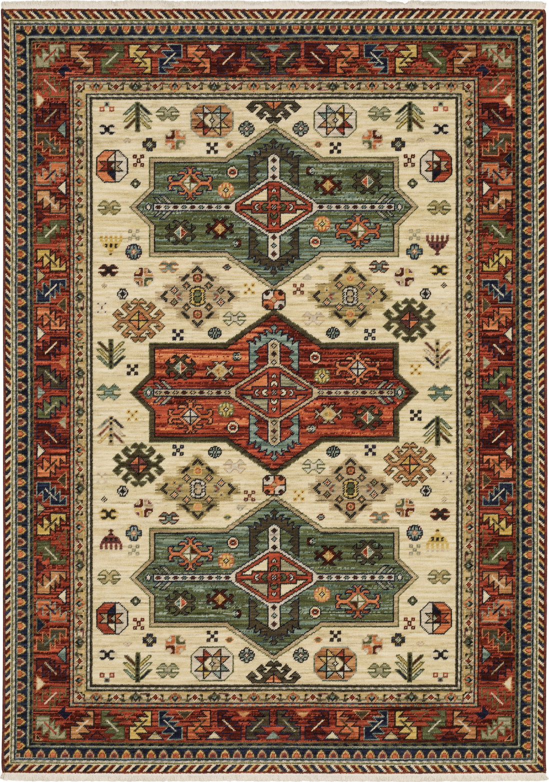 R068022 Rug Oriental Weavers Lilihan 8022R Red/Multi Area Rug – Incredible Rugs and ...