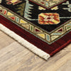 Oriental Weavers Lilihan 092R6 Red/Black Area Rug Corner On  Wood Featured