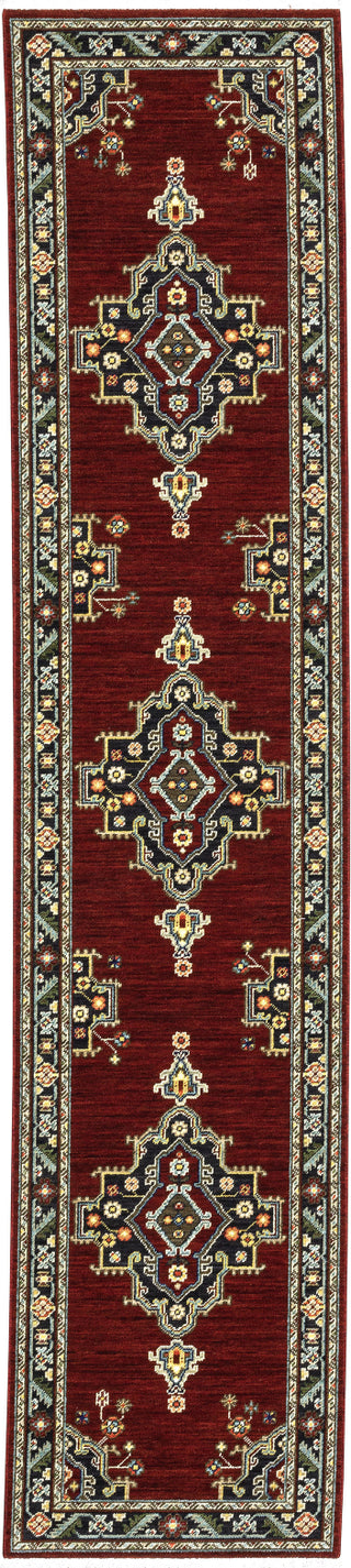 Oriental Weavers Lilihan 092R6 Red/Black Area Rug Runner 2'6''x12'