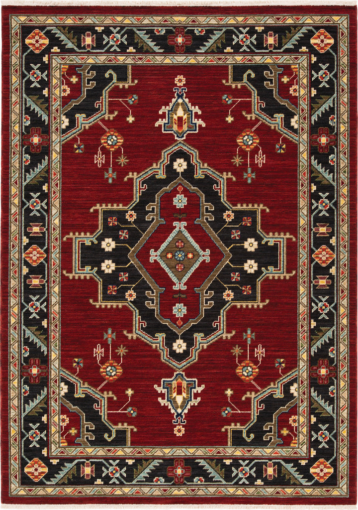Oriental Weavers Lilihan 092R6 Red/Black Area Rug Main Image 