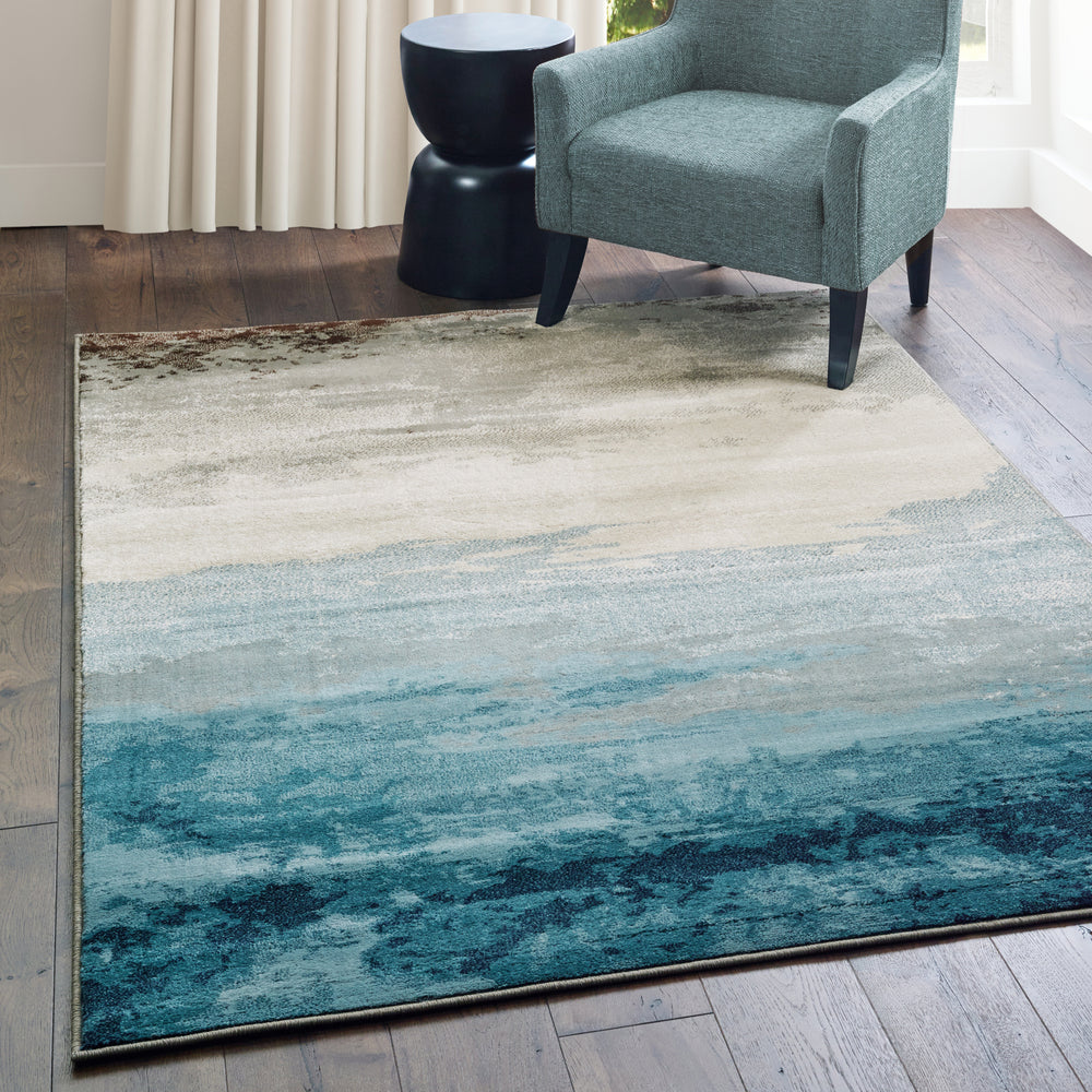 Oriental Weavers Linden 7803A Blue/ Beige Area Rug Lifestyle Image Feature