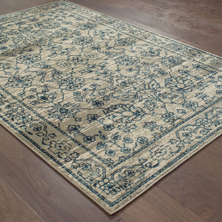 Oriental Weavers Linden 7804C Beige/ Navy Area Rug On Wood