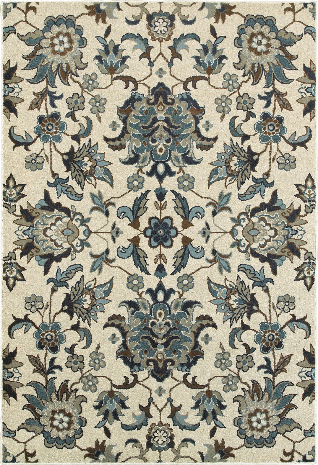 Oriental Weavers Linden 7811A Ivory/ Blue Area Rug main image featured