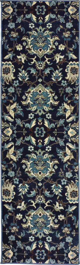 Oriental Weavers Linden 7811B Navy/ Blue Area Rug 2'3'' X 7'6'' Runner