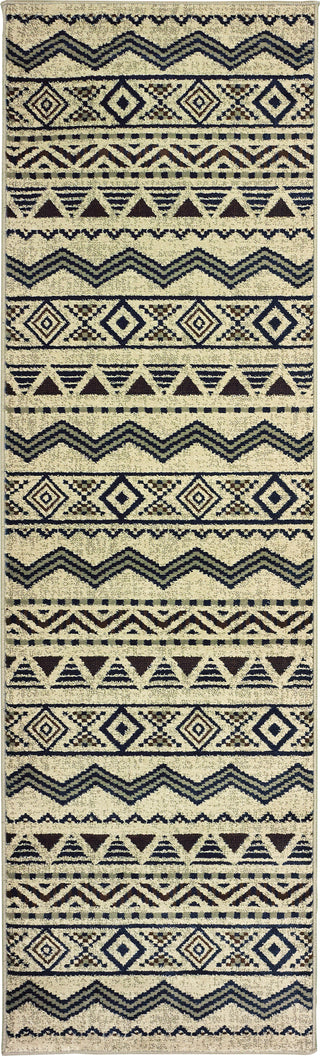 Oriental Weavers Linden 7824A Grey/ Blue Area Rug 2'3'' X 7'6'' Runner