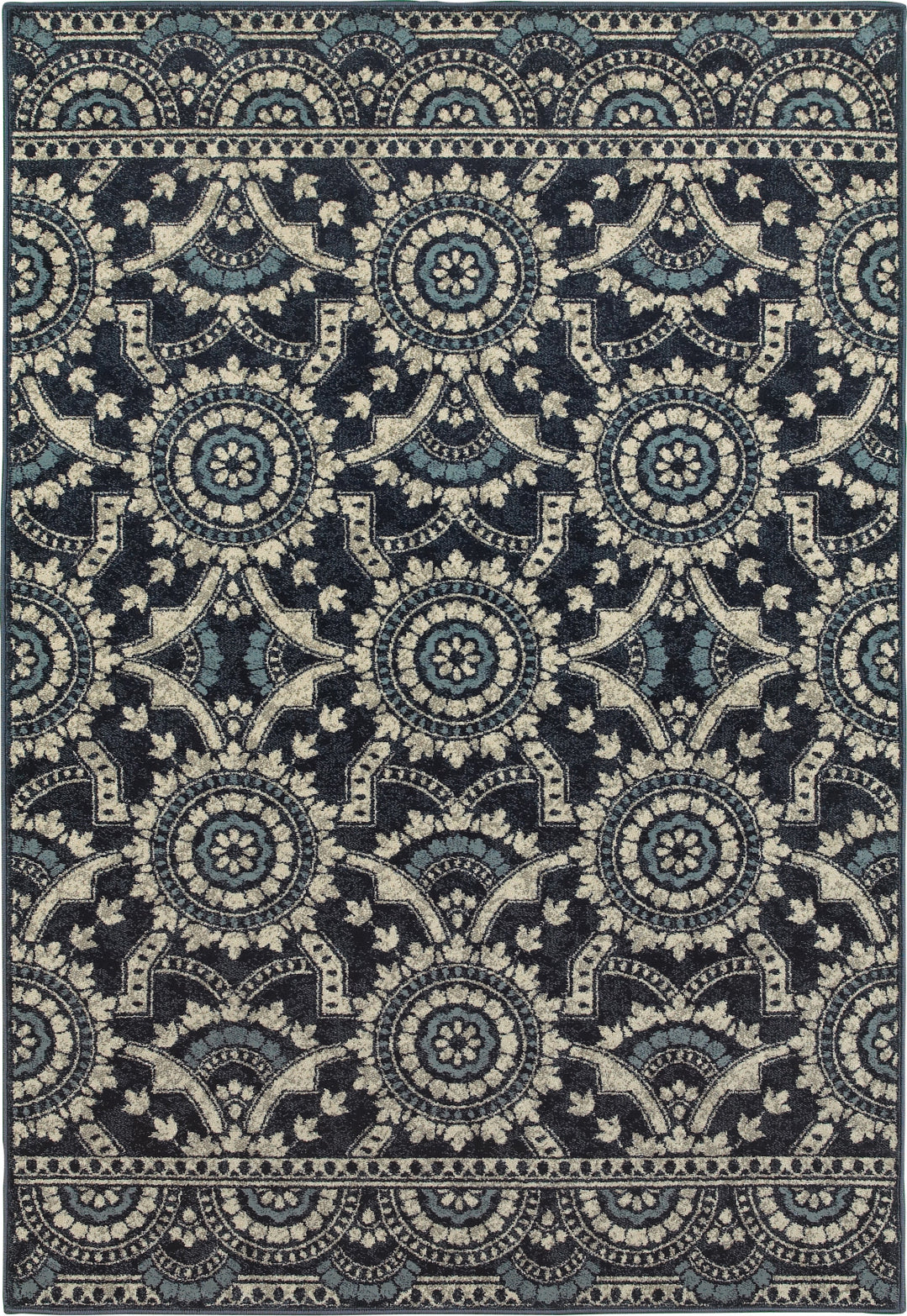 Oriental Weavers Linden 7842A Navy/ Grey Area Rug main image featured