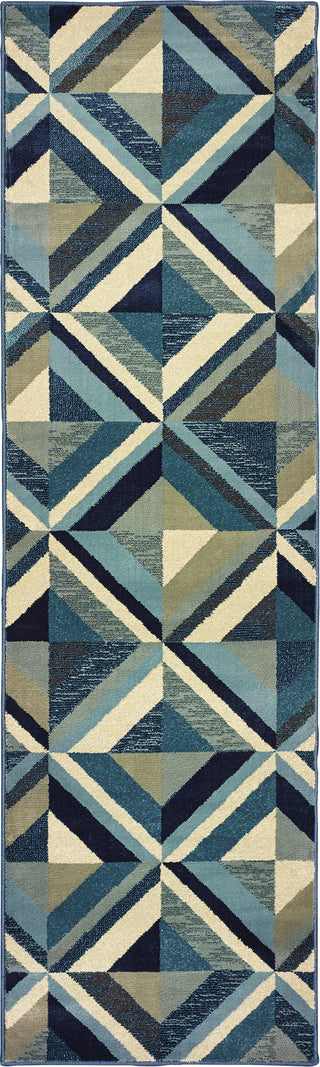 Oriental Weavers Linden 7902A Blue/ Grey Area Rug Runner