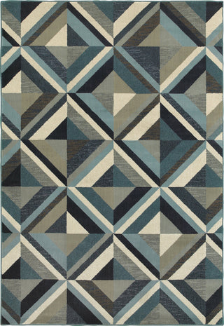 Oriental Weavers Linden 7902A Blue/ Grey Area Rug main image On Wood