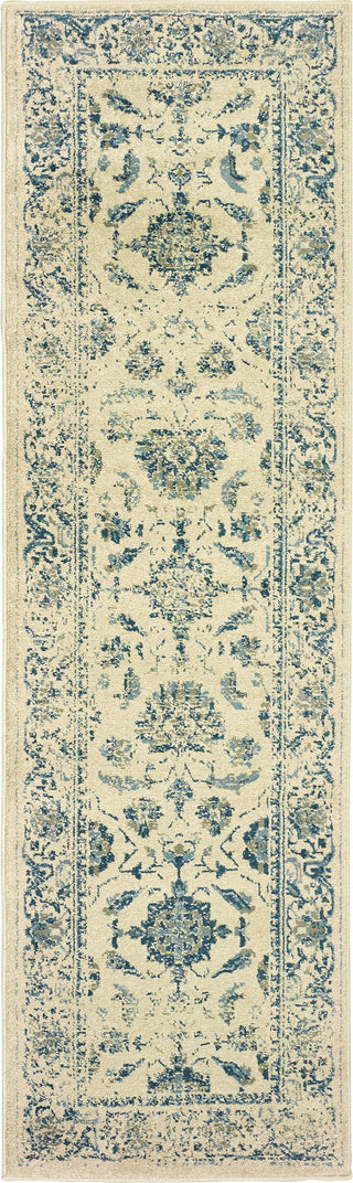 Oriental Weavers Linden 7909A Ivory/ Blue Area Rug Runner