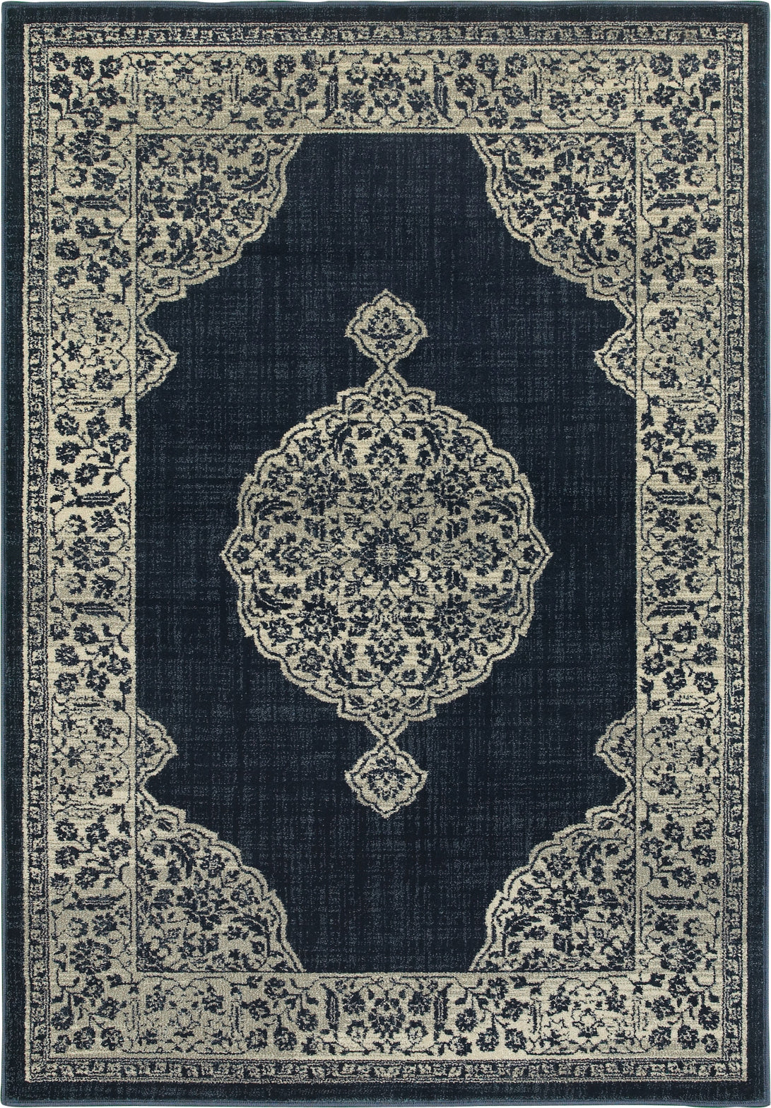 Oriental Weavers Linden 7937A Navy/ Grey Area Rug main image featured