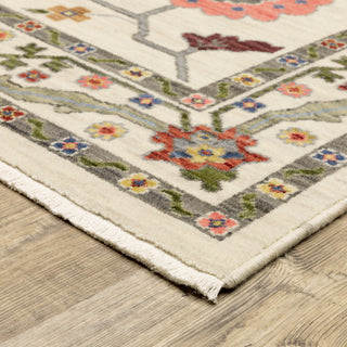 Oriental Weavers Lucca 5506W Ivory/Multi Area Rug Corner Image