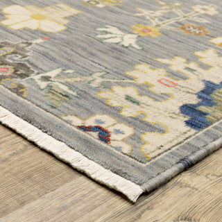 Oriental Weavers Lucca 5507E Grey/Multi Area Rug Corner Image