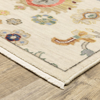 Oriental Weavers Lucca 5507W Ivory/Multi Area Rug Corner Image