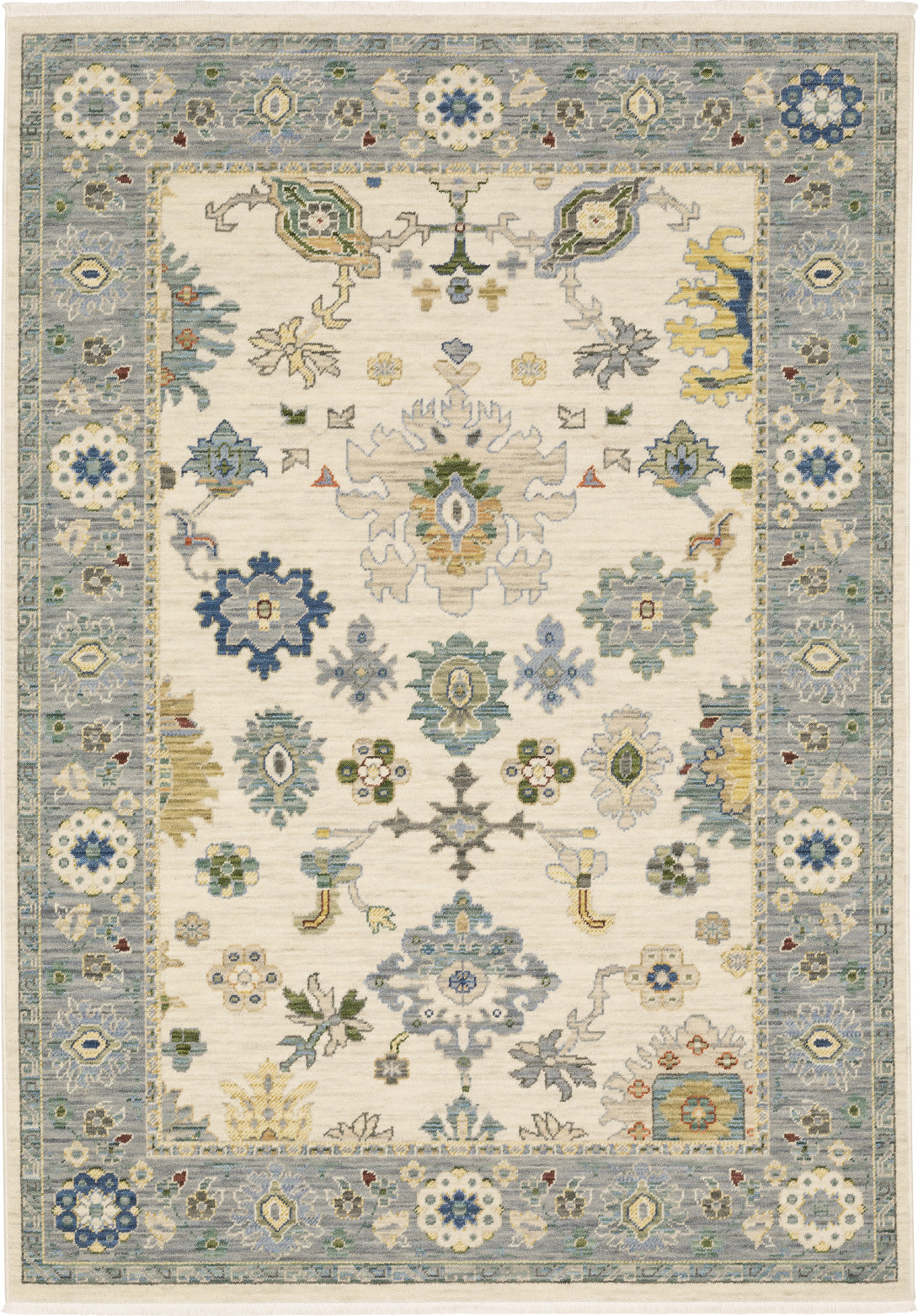 Oriental Weavers Lucca 846H1 Ivory/Blue Area Rug main image