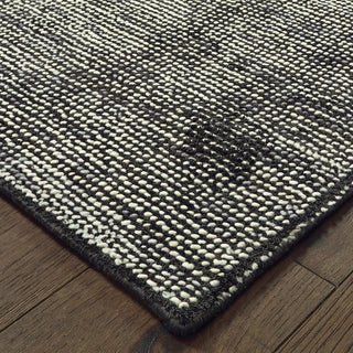 Tommy Bahama Lucent 45904 Charcoal Black Area Rug Corner Image
