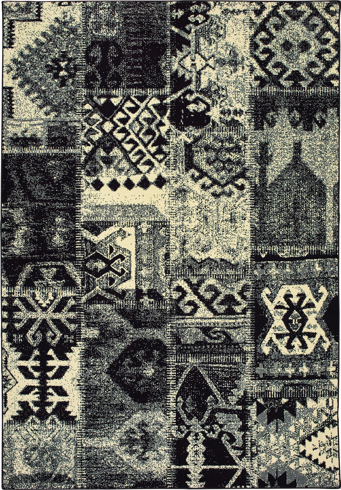 Oriental Weavers Luna 1804K Black/Ivory Area Rug main image featured
